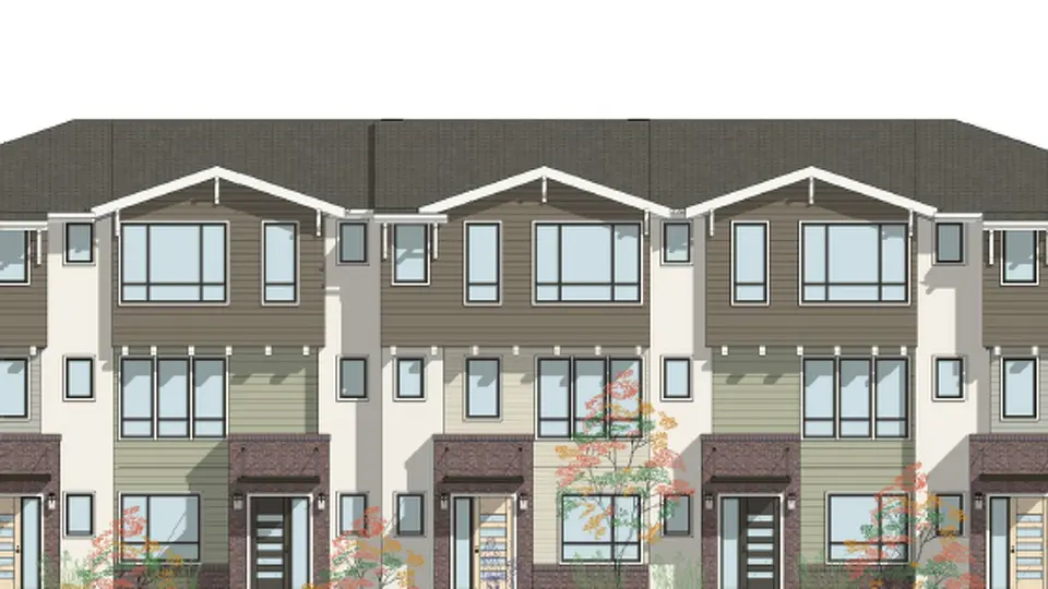 Renderings of a proposed housing development in Santa Rosa on land with a historic landmark, a 19th century earthen home called the Carrillo Adobe.